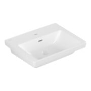 V&B Subway 3.0 Lavabo 55x44cm, angle, avec 1 trou robinet/avec trop-plein, blanc-3