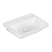V&B Subway 3.0 Lavabo 55x44cm, carré, sans trou robinet, blanc C-plus