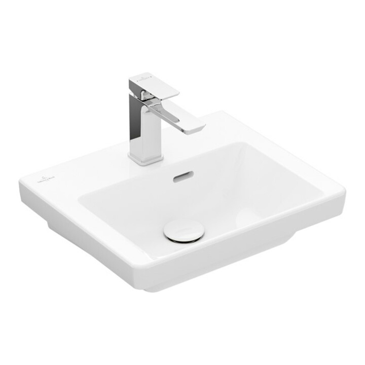 V&B Subway 3.0 lavabo à poser 45x37 cm, carré, avec trop-plein, blanc