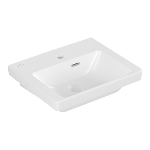V&B Subway 3.0 Lavabo à poser 45x37 cm, carré, avec trop-plein, blanc brillant C+