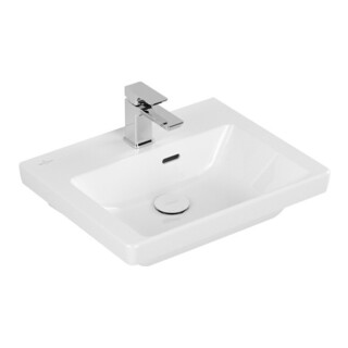 V&B Subway 3.0 lavabo à poser 50x40 cm, carré, avec trop-plein, blanc