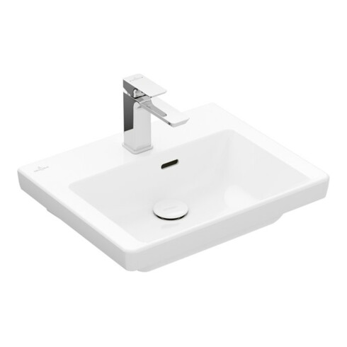 V&B Subway 3.0 Lavabo à poser 50x40 cm, carré, avec trop-plein, blanc