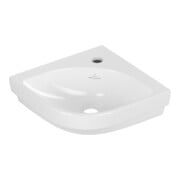 V&B Subway 3.0 Lavabo d'angle 32 cm, angle, avec trou robinet HL/o ÜL, blanc C+-3
