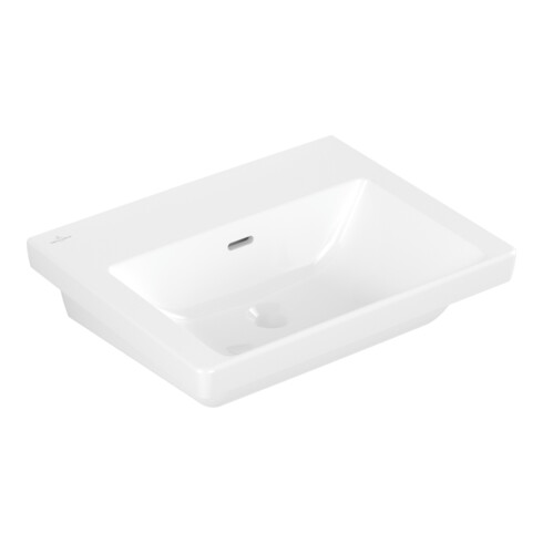 V&B Subway 3.0 Lave-mains 55x44 cm, angle, avec trop-plein, blanc C-plus