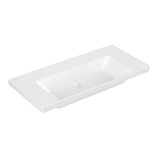 V&B Subway 3.0 Meuble-Lavabo 100x47cm, angle, sans robinetterie/sans trop-plein, blanc