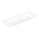 V&B Subway 3.0 Meuble-lavabo 130x47 cm, angle, avec trop-plein, blanc pierre C-plus-1