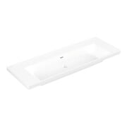 V&B Subway 3.0 Meuble-lavabo 130x47 cm, angle, avec trop-plein, blanc pierre C-plus