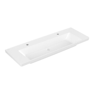 V&B Subway 3.0 Meuble-lavabo 130x47 cm, chêne, m 2 HL/sans trop-plein, blanc mat C+