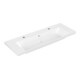 V&B Subway 3.0 Meuble-lavabo 130x47cm, angle, avec 2 tiroirs/avec plan, blanc-1