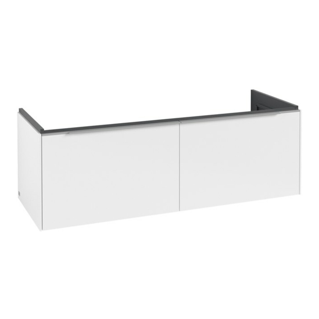 V&B Subway 3.0 Meuble sous lavabo 127,2x42,9x47,8 cm, alu brillant/gr blanc