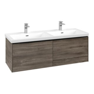 V&B Subway 3.0 Meuble sous lavabo 127,2x42,9x47,8 cm, avec LE/Gr vo b, st. Oa