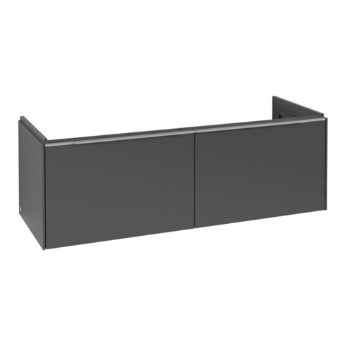 V&B Subway 3.0 Meuble sous lavabo 127,2x42,9x47,8 cm, m LE/Gr AL brillant, graphite