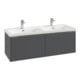 V&B Subway 3.0 Meuble sous-lavabo 127,2x42,9x47,8 cm, m LE/Gr AL brillant, rouge wine-1