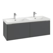 V&B Subway 3.0 Meuble sous-lavabo 127,2x42,9x47,8 cm, m LE/Gr AL brillant, rouge wine