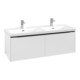 V&B Subway 3.0 Meuble sous lavabo 127,2x42,9x47,8 cm, m LE/Gr vo bleu, P blanc-1