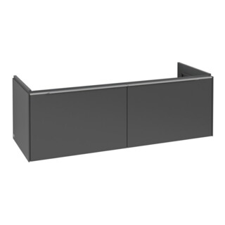 V&B Subway 3.0 Meuble sous lavabo 127,2x42,9x47,8 cm, o LE/Gr AL brillant, graphite
