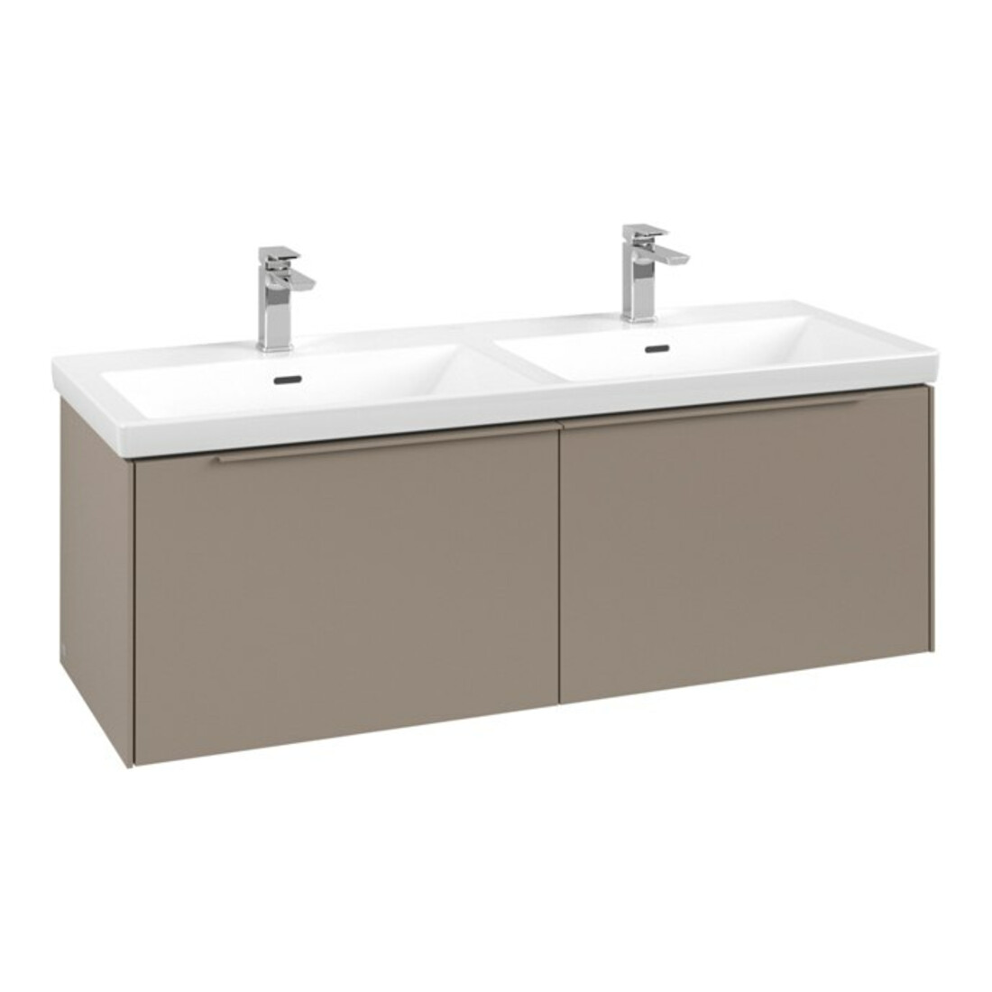 V&B Subway 3.0 Meuble sous lavabo 127,2x42,9x47,8 cm, sans LED/Gr monochr, Tau