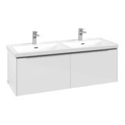 V&B Subway 3.0 Meuble sous lavabo 127,2x42,9x47,8cm, avec LE/Gr AL g, blanc Bri-3