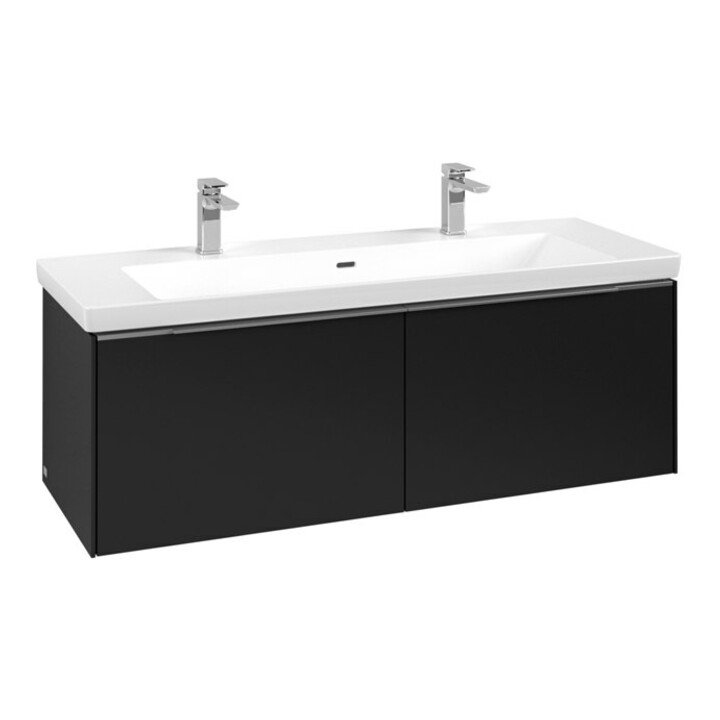 V&B Subway 3.0 Meuble sous lavabo 127,2x42,9x47,8cm, avec LE/Gr AL g, bleu devant