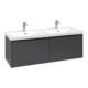V&B Subway 3.0 Meuble sous lavabo 127,2x42,9x47,8cm, avec LE/Gr vo b, graphite-1