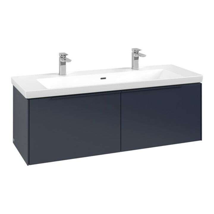 V&B Subway 3.0 Meuble sous lavabo 127,2x42,9x47,8cm, o LE/Gr mon., Mar bl.