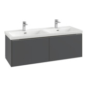 V&B Subway 3.0 Meuble sous lavabo 127,2x42,9x47,8cm, o LE/Gr mon., rouge vin