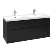 V&B Subway 3.0 Meuble sous lavabo 127,2x56,6x47,8 cm, avec LE/Gr devant blanc, devant bleu