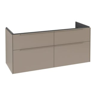 V&B Subway 3.0 Meuble sous lavabo 127,2x56,6x47,8 cm, avec LED/Gr monochr, Taupe