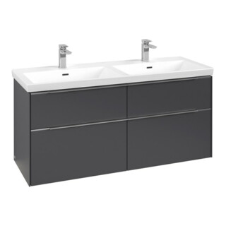 V&B Subway 3.0 Meuble sous lavabo 127,2x56,6x47,8 cm, m LE/Gr AL gl, graphite
