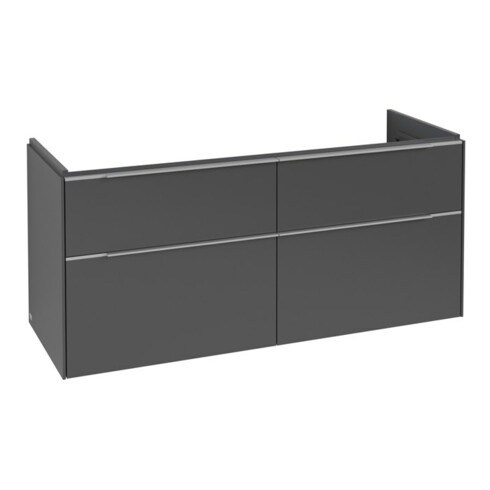 V&B Subway 3.0 Meuble sous lavabo 127,2x56,6x47,8 cm, o LE/Gr AL brillant, graphite