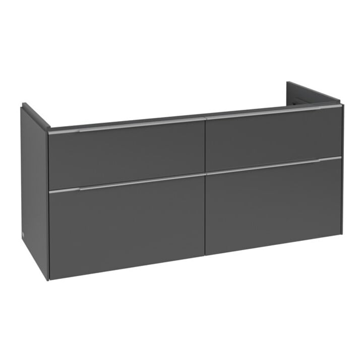V&B Subway 3.0 Meuble sous lavabo 127,2x56,6x47,8 cm, o LE/Gr AL brillant, graphite