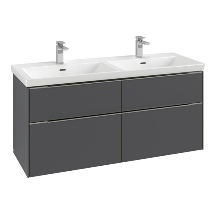 V&B Subway 3.0 Meuble sous lavabo 127,2x56,6x47,8cm, o LE/Gr mon., graph.