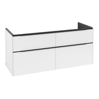 V&B Subway 3.0 Meuble sous lavabo 127,2x56,6x47,8cm, sans LE/Gr bleu, P blanc