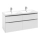 V&B Subway 3.0 Meuble sous lavabo 127,2x56,6x47,8cm, sans LE/Gr bleu, P blanc-3