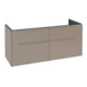 V&B Subway 3.0 Meuble sous lavabo 127,2x56,6x47,8cm, sans LED, aluminium brillant, Taupe-3