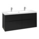 V&B Subway 3.0 Meuble sous lavabo 127,2x57,6x47,8 cm, avec LE/Gr devant blanc, devant bleu-4