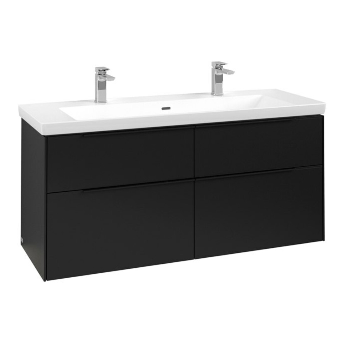 V&B Subway 3.0 Meuble sous lavabo 127,2x57,6x47,8 cm, avec LE/Gr devant blanc, devant bleu