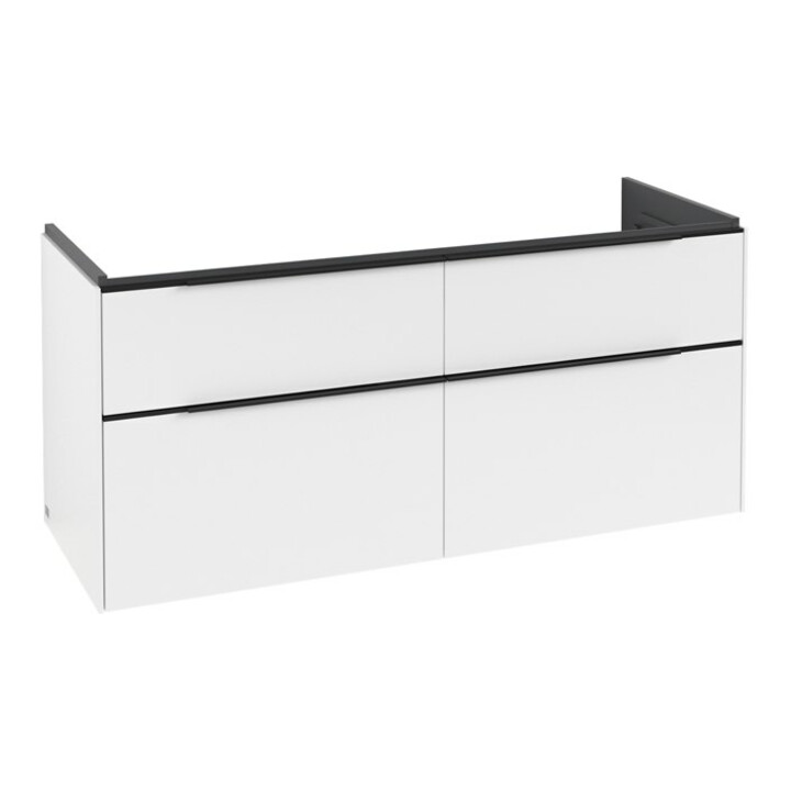V&B Subway 3.0 Meuble sous lavabo 127,2x57,6x47,8 cm, m LE/Gr bleu, P blanc