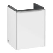 V&B Subway 3.0 Meuble sous lavabo 35,1x42,9x30,9 cm, porte coulissante/grise, brillant blanc-3