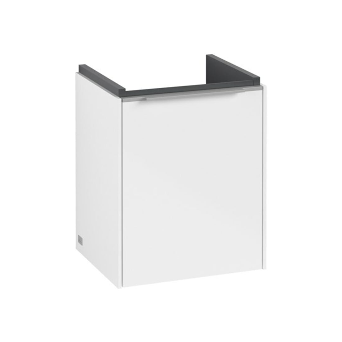 V&B Subway 3.0 Meuble sous lavabo 35,1x42,9x30,9 cm, porte coulissante/grise, brillant blanc