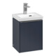 V&B Subway 3.0 Meuble sous lavabo 35,1x42,9x30,9 cm, porte droite/grise, aluminium, bleu marine-1