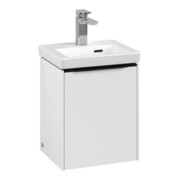 V&B Subway 3.0 Meuble sous lavabo 35,1x42,9x30,9 cm, porte droite/grise avant bleue, plan blanc