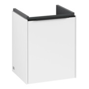 V&B Subway 3.0 Meuble sous lavabo 35,1x42,9x30,9 cm, porte droite/grise avant bleue, plan blanc-3