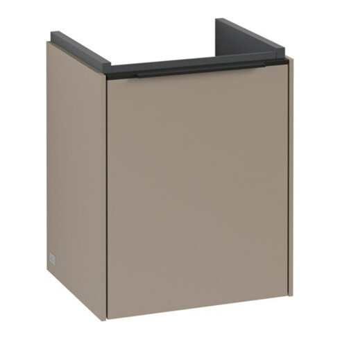 V&B Subway 3.0 Meuble sous lavabo 35,1x42,9x30,9 cm, porte gauche/grande, bleu volcan, Tau