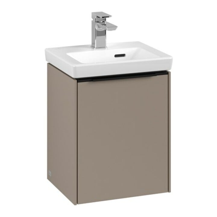 V&B Subway 3.0 Meuble sous lavabo 35,1x42,9x30,9 cm, porte gauche/grande, bleu volcan, Tau