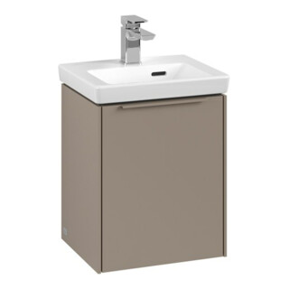 V&B Subway 3.0 Meuble sous lavabo 35,1x42,9x30,9 cm, porte gauche/grise monochrome, Taupe