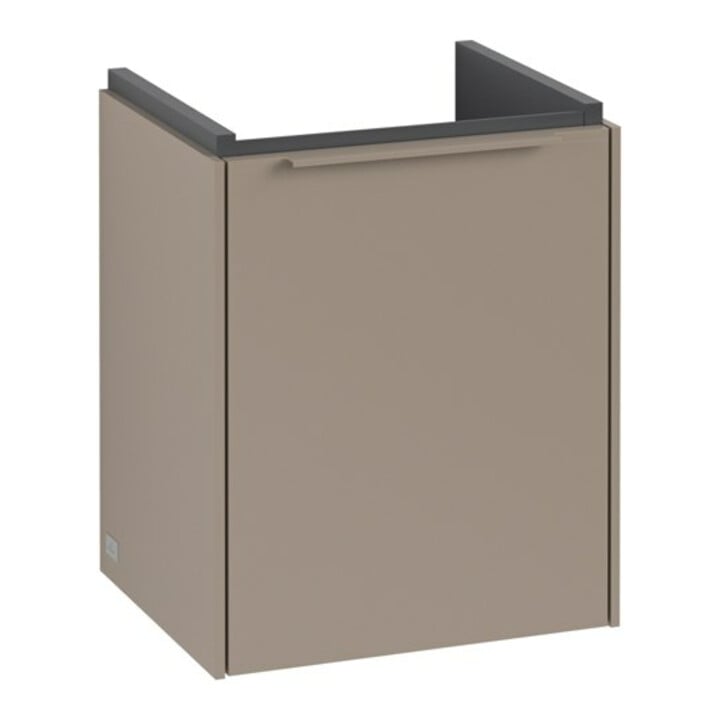 V&B Subway 3.0 Meuble sous lavabo 35,1x42,9x30,9 cm, porte gauche/grise monochrome, Taupe
