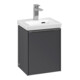 V&B Subway 3.0 Meuble sous lavabo 35,1x42,9x30,9 cm, porte R/Gr AL brillant, graphite-1