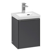 V&B Subway 3.0 Meuble sous lavabo 35,1x42,9x30,9 cm, porte R/Gr AL brillant, graphite