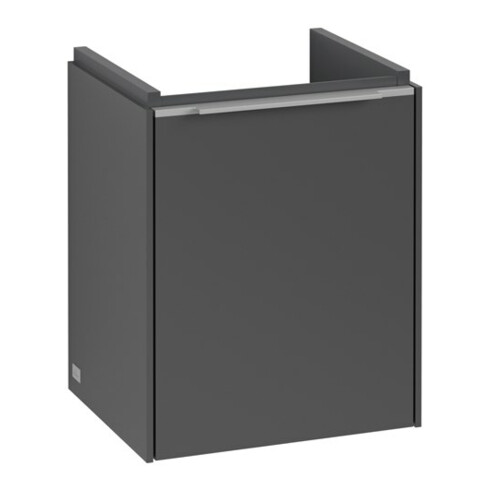 V&B Subway 3.0 Meuble sous lavabo 35,1x42,9x30,9 cm, porte R/Gr AL brillant, graphite